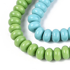 Electroplate Opaque Solid Color Glass Beads Strands&nbsp;GLAA-T025-4mm-18