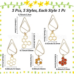 5Pcs Carbon Steel Paper Clips&nbsp;AJEW-CP00011