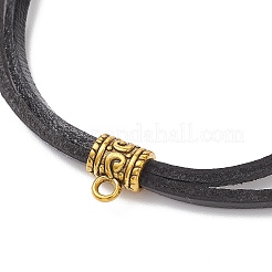 2Pcs 2 Colors Cowhide Leather Cord Double Layer Necklace Making&nbsp;AJEW-JB01355