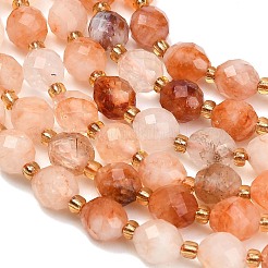 Natural Red Hematoid Quartz/Ferruginous Quartz Beads Strands&nbsp;GG-CBA4A3B-A12