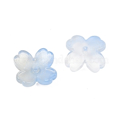 Two Tone Transparent Glass Bead Caps&nbsp;GLAA-Z020-02