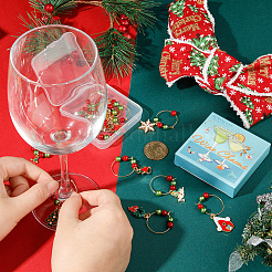 14Pcs Christmas Theme Alloy Enamel Wine Glass Charms&nbsp;AJEW-SC0002-05