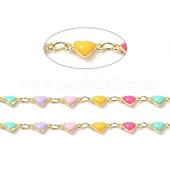 Enamel Heart Link Chains&nbsp;CHC-C003-14G