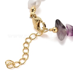Natural Fluorite Chip Beaded Bracelets for Women&nbsp;BJEW-F478-02E