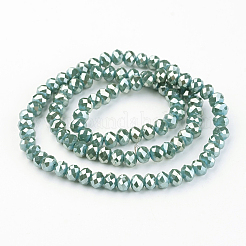 Electroplate Glass Beads Strands&nbsp;EGLA-P018-6mm-FR-C02-A
