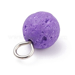 Natural Lava Rock Pendants&nbsp;PALLOY-JF01076