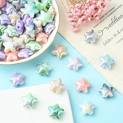 70Pcs UV Plating Rainbow Iridescent Acrylic Beads&nbsp;PACR-CJ0001-30