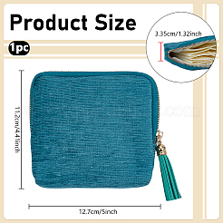 Cloth Jewelry Storage Zipper Bags with Tassel for Earrings Rings Bracelets Necklaces&nbsp;AJEW-WH0596-664C