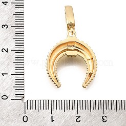 Brass Micro Pave Clear Cubic Zirconia Pendants&nbsp;KK-D255-12G