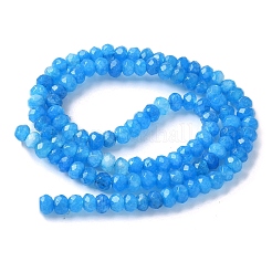 Dyed Natural Malaysia Jade Rondelle Beads Strands&nbsp;X-G-E316-2x4mm-58
