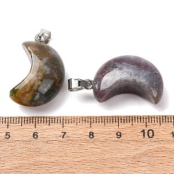Natural Indian Agate Pendants&nbsp;G-F820-02L-13