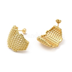 Rack Plating Brass Hollow Twist Stud Earrings for Women&nbsp;EJEW-D073-03G