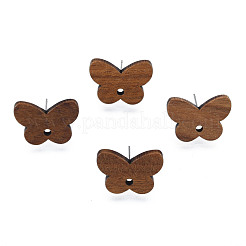 Walnut Wood Stud Earring Findings&nbsp;MAK-N032-051