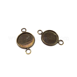 Brass Cabochon Connector Settings&nbsp;KK-E058-AB-NF