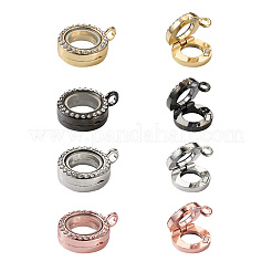 4Pcs 4 Colors Alloy Glass Crystal Rhinestone Pendants&nbsp;PALLOY-TA0002-37