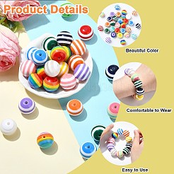 Opaque Striped Resin Beads&nbsp;RESI-CJC0021-16