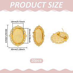 20Pcs Alloy Brooch Findings&nbsp;FIND-PH0028-99G