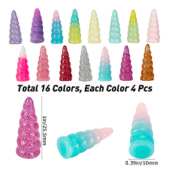 64Pcs Resin Cabochons&nbsp;RESI-SC0001-88