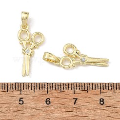 Brass Micro Pave Clear Cubic Zirconia Pendants&nbsp;CU-L277-08G