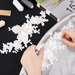 Flower Pattern Polyester Computerized Embroidered Appliques&nbsp;DIY-WH0387-36B