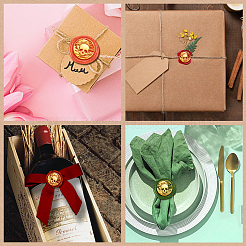 Brass Wax Seal Stamp with Handle&nbsp;AJEW-WH0184-1149