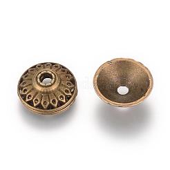 Apetalous Tibetan Style Alloy Bead Caps&nbsp;TIBE-Q046-01AB-LF