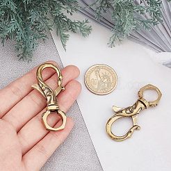 2Pcs Tibetan Style Brass Lobster Claw Clasp&nbsp;FIND-AR0002-51