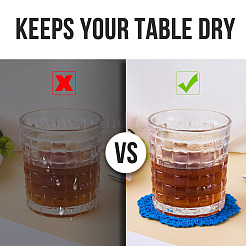 12Pcs 6 Colors Handmade Polyester Cotton Table Mats&nbsp;AJEW-MB0001-08