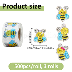 3 Rolls Paper Self-adhesive Stickers Roll&nbsp;STIC-FH0001-34