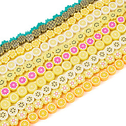 9 Strands 9 Styles Handmade Polymer Clay Bead Strands&nbsp;CLAY-TA0001-74