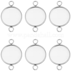 60Pcs 304 Stainless Steel Cabochon Connector Settings&nbsp;STAS-BBC0009-57C