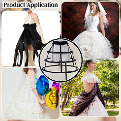 Polyester & Steel 3 Hoops Petticoat&nbsp;DIY-WH0899-819A