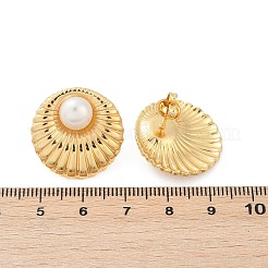 304 Stainless Steel ABS Plastic Pearl Stud Earrings for Women&nbsp;EJEW-U046-09G