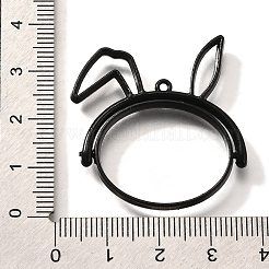 Rabbit Rotatable Alloy Swivel Open Back Bezel Pendants&nbsp;PALLOY-I223-19EB