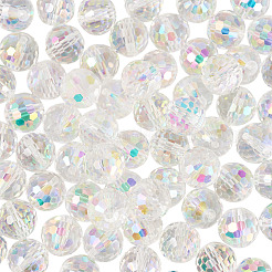 80Pcs Half Rainbow Plated Glass Beads&nbsp;EGLA-TA0013-04A