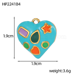 304 Stainless Steel Enamel Pendants&nbsp;STAS-OY007-59G