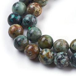 Natural African Turquoise(Jasper) Beads Strands&nbsp;TURQ-G037-10mm