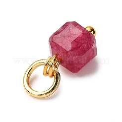 Natural Colorful Tourmaline Faceted Table Cut Cube Charms&nbsp;X-PALLOY-JF04482-01