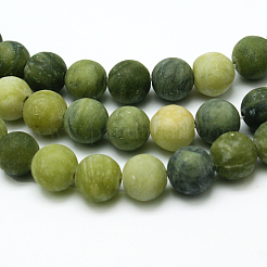 Round Frosted Natural TaiWan Jade Bead Strands&nbsp;LS-G-M248-4mm-02