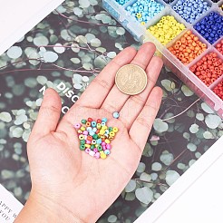 24 Colors Glass Seed Beads&nbsp;SEED-YW0001-01-4mm