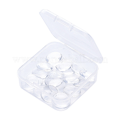 Clear Glass Cabochons&nbsp;GGLA-TA0001-01-15mm