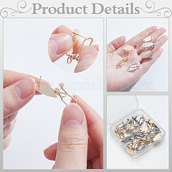 20Pcs 2 Colors Brass Stud Earring Findings&nbsp;KK-ME0002-55