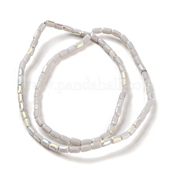 Frosted Imitation Jade Glass Beads Strands&nbsp;GLAA-P058-07A-04