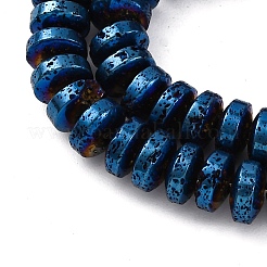 Electroplated Natural Lava Rock Beads Strands&nbsp;G-A256-E01-01H