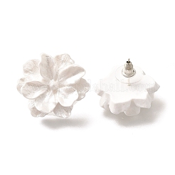 Alloy & 925 Sterling Silver & Acrylic Stud Earrings&nbsp;LS-EJEW-Q013-09A
