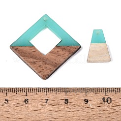 24Pcs 12 Styles Opaque Resin & Walnut Wood Pendants&nbsp;RESI-N053-14