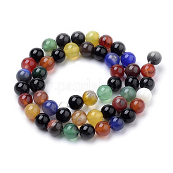 Natural Colorful Agate Beads Strands&nbsp;G-S259-28-8mm