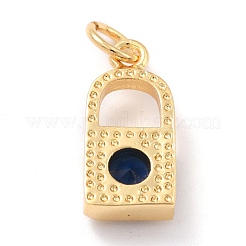 Real 18K Gold Plated Brass Micro Pave Cubic Zirconia Charms&nbsp;ZIRC-L100-080G