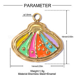 304 Stainless Steel with Enamel Charms&nbsp;SA-OY001-84G