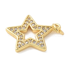 Brass Micro Pave Cubic Zirconia Pendants&nbsp;KK-K298-53G